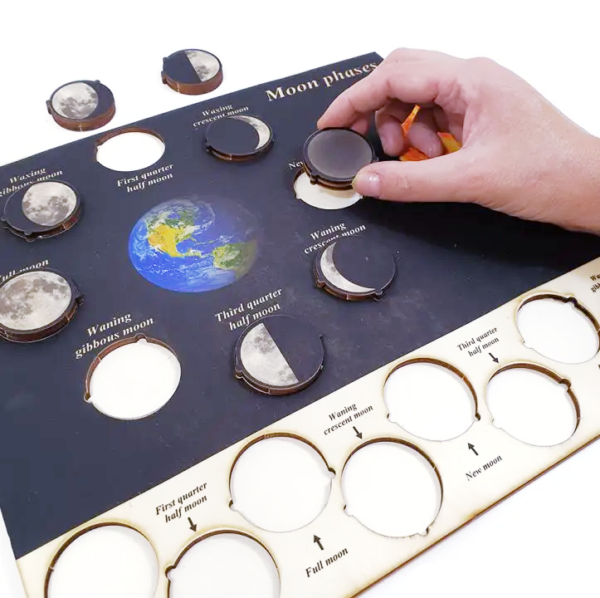 Moon Phases Puzzle Wooden